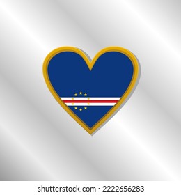 Illustration of Cape Verde flag Template