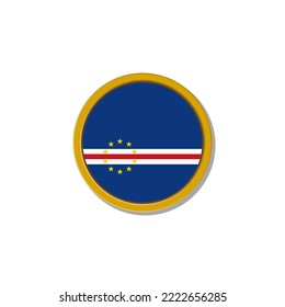 Illustration of Cape Verde flag Template