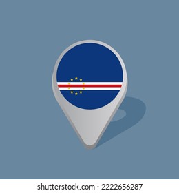 Illustration of Cape Verde flag Template