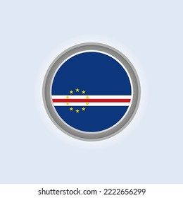 Illustration of Cape Verde flag Template