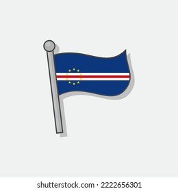 Illustration of Cape Verde flag Template