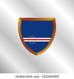 Illustration of Cape Verde flag Template