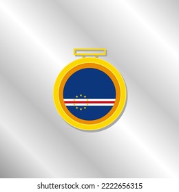 Illustration of Cape Verde flag Template