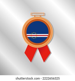 Illustration of Cape Verde flag Template