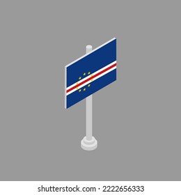 Illustration of Cape Verde flag Template