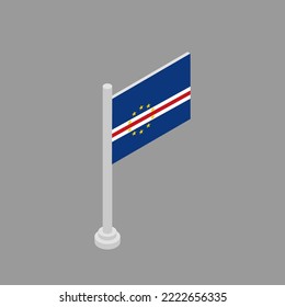 Illustration of Cape Verde flag Template