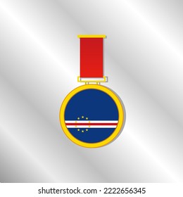 Illustration of Cape Verde flag Template