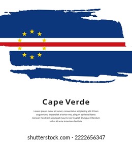 Illustration of Cape Verde flag Template