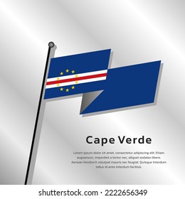 Illustration of Cape Verde flag Template