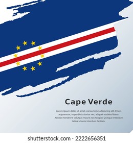 Illustration of Cape Verde flag Template