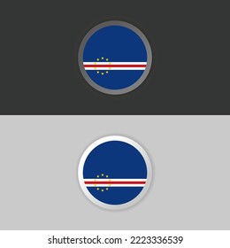 Illustration of Cape Verde flag Template