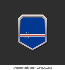 Illustration of Cape Verde flag Template