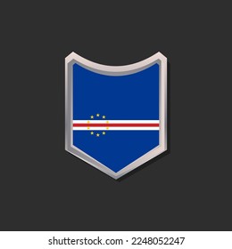 Illustration of Cape Verde flag Template