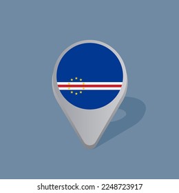 Illustration of Cape Verde flag Template