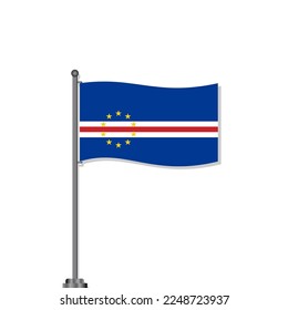 Illustration of Cape Verde flag Template