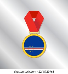 Illustration of Cape Verde flag Template