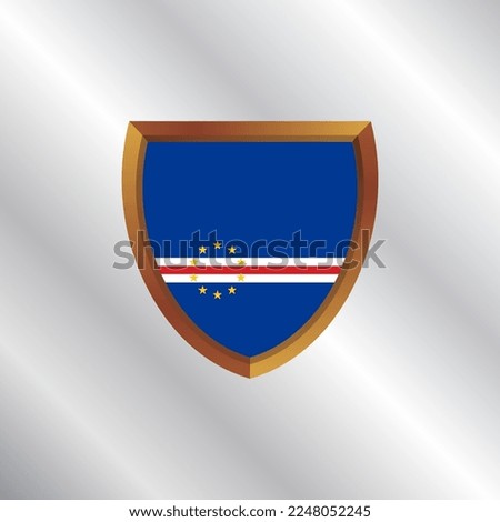 Illustration of Cape Verde flag Template