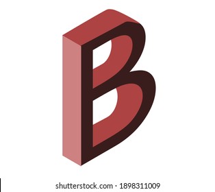 illustration capital letter in isometric vector
