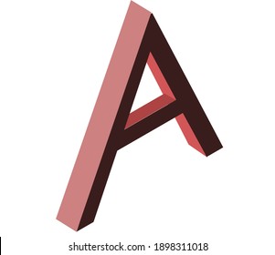 illustration capital letter in isometric vector