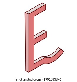 illustration of capital letter stylized fancy vector format, for logo, symbol, and else