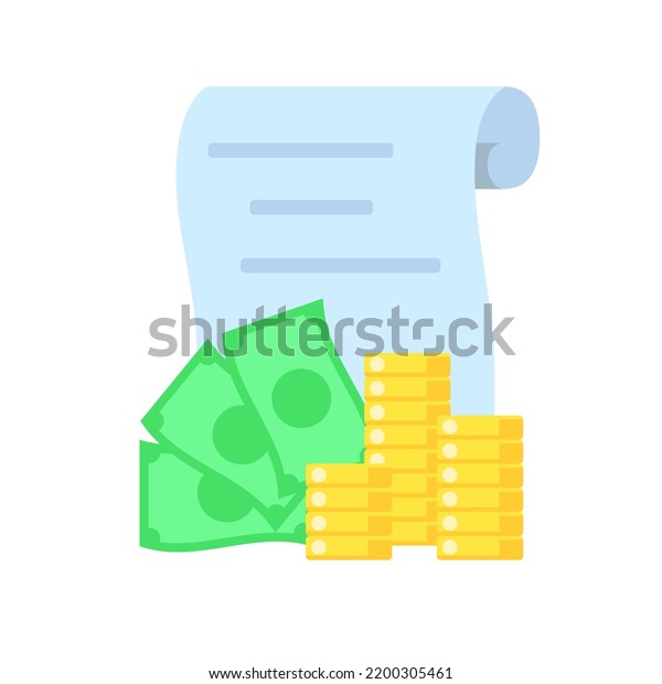 Illustration of capital and\
securities, money, credit or collateral, investments for business\
and financial statements, taxes or savings and banking\
transactions. Vector\
Graphics
