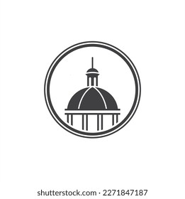 illustration of capitol dome, vector art.