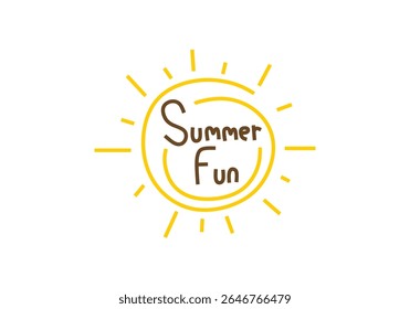 illustration captures the essence of summer fun with a playful and colorful design. 