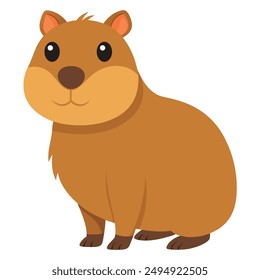 illustration of a Capybara Isolated