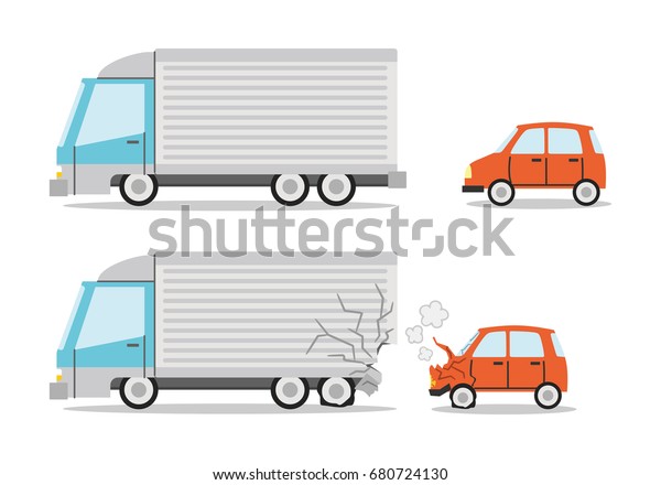 Illustration of a car
accident.