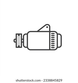 illustration of car alternator, automotive part, vector art.