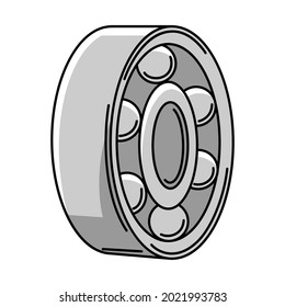 Illustration of car bearing. Auto center repair item. Business icon.