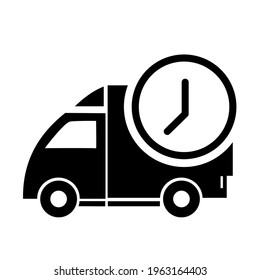Ilustración de un concepto de coche y horas de entrega
