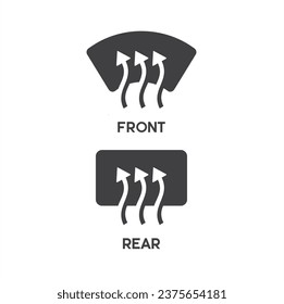 illustration of car heater or car defrost.