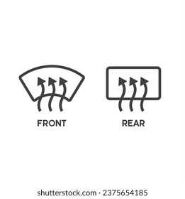 illustration of car heater or car defrost.