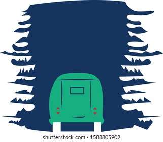 illustration of car icon, sticker,tshirt print, vector illustration