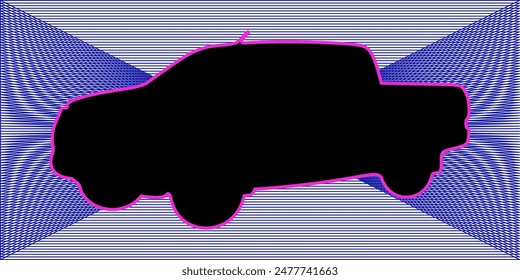 illustration of a car image, black minimalist car sign 