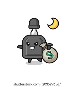 Illustration of car key cartoon is stolen the money , cute style design for t shirt, sticker, logo element