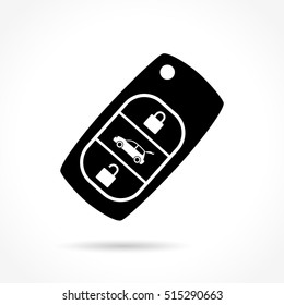 Illustration of car key icon on white background