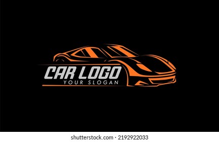 Illustration Car Logo Template For Car Wash, Auto Detailing, Auto Glass And Tint Service. Modification, Garage