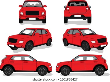 Illustration Car Model Sheet Stock Vector (Royalty Free) 1601988427 ...