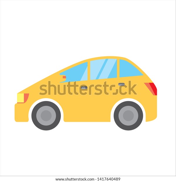 Illustration of car | Normal car Passenger\
car | Deformed, comic, anime style vector\
data