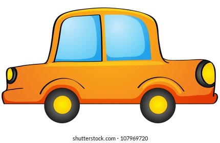 ilustración de un coche sobre fondo blanco