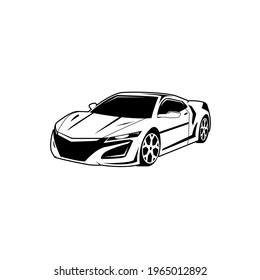 a illustration of car on white background