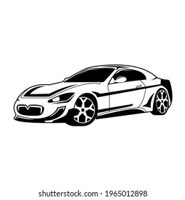 a illustration of car on white background