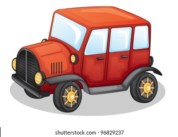 ilustración del coche en un fondo blanco