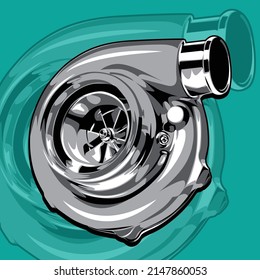 Illustration Car Parts Turbo Vector Stock Vector (Royalty Free ...