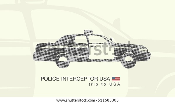 illustration of a car\
police interceptor\
USA