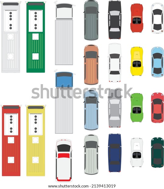 \
Illustration of the car seen\
from above