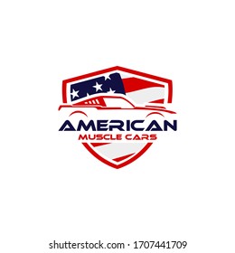 illustration car symbol logo america