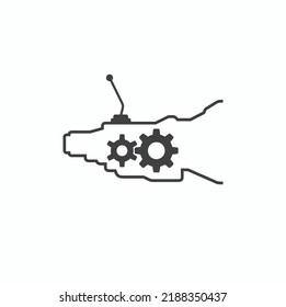 illustration of car transmission, vector art.